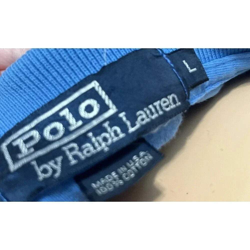 Polo Ralph Lauren Blue Men’s Polo Shirt Size Large Preppy Pony - Picture 4 of 4